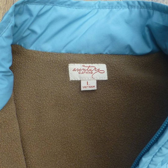 Aventura fleece lined quilted vest L blue padded - Picture 3 of 5